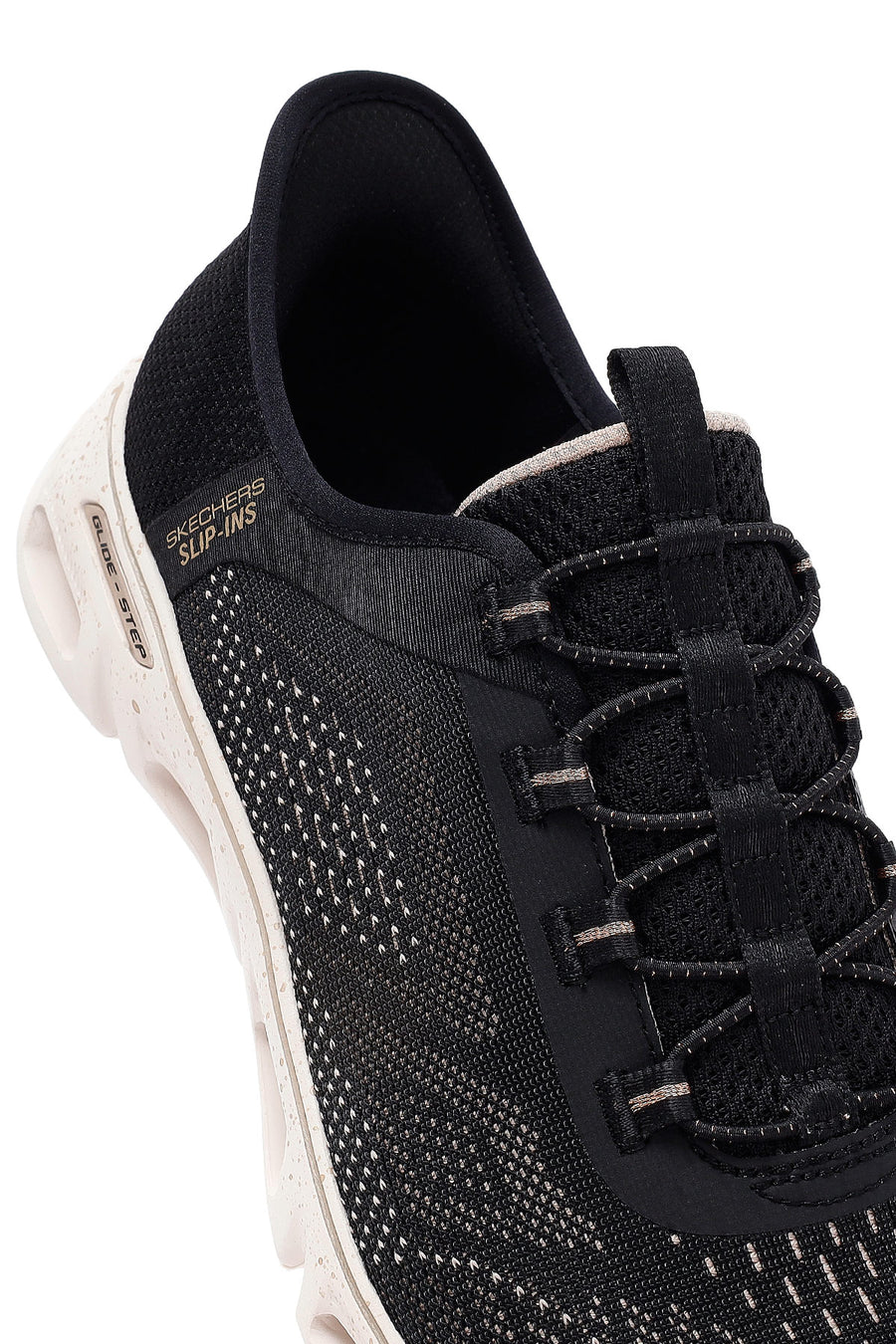 Skechers Kadın Siyah Glide Bağcıklı Kalın Tabanlı Kumaş Sneaker