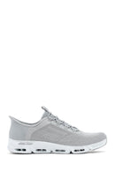 Skechers Women's Grey Glide Step Gratify Lace-Up Fabric Sneakers | Derimod