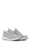 Skechers Women's Grey Glide Step Gratify Lace-Up Fabric Sneakers | Derimod