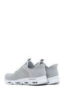 Skechers Women's Grey Glide Step Gratify Lace-Up Fabric Sneakers | Derimod