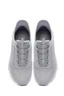Skechers Women's Grey Glide Step Gratify Lace-Up Fabric Sneakers | Derimod