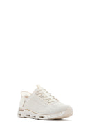 Skechers Kadın Bej Glide Step Gratify Bağcıklı Kumaş Sneaker | Derimod