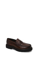 Male Brown Leather Casual Loafer | Derimod