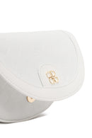 Woman White Long-Strap Printed Mini Crossbody Bag | Derimod