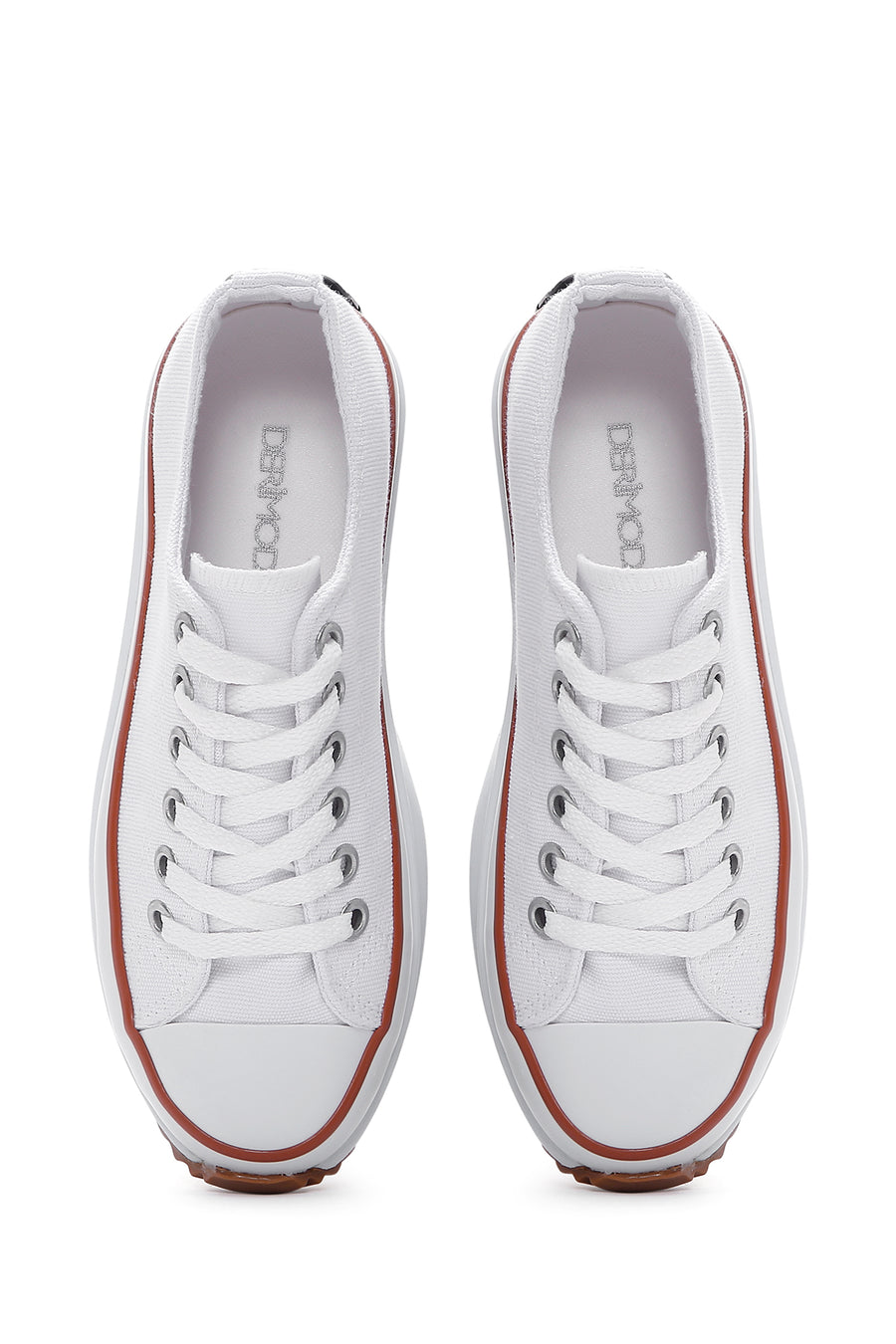 Kadın Beyaz Kalın Tabanlı Sneaker