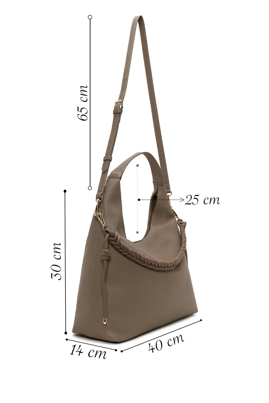 Woman Mink Long-Strap Shoulder Bag