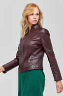 June Women's Leather Jacket | Derimod