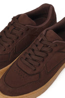 Kadın Kahverengi Bağcıklı Süet Sneaker | Derimod