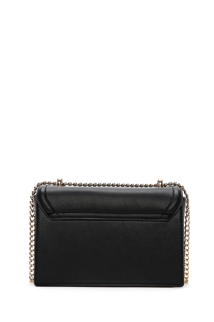 Women's Black Long Chain Strap Knitted Crossbody Bag