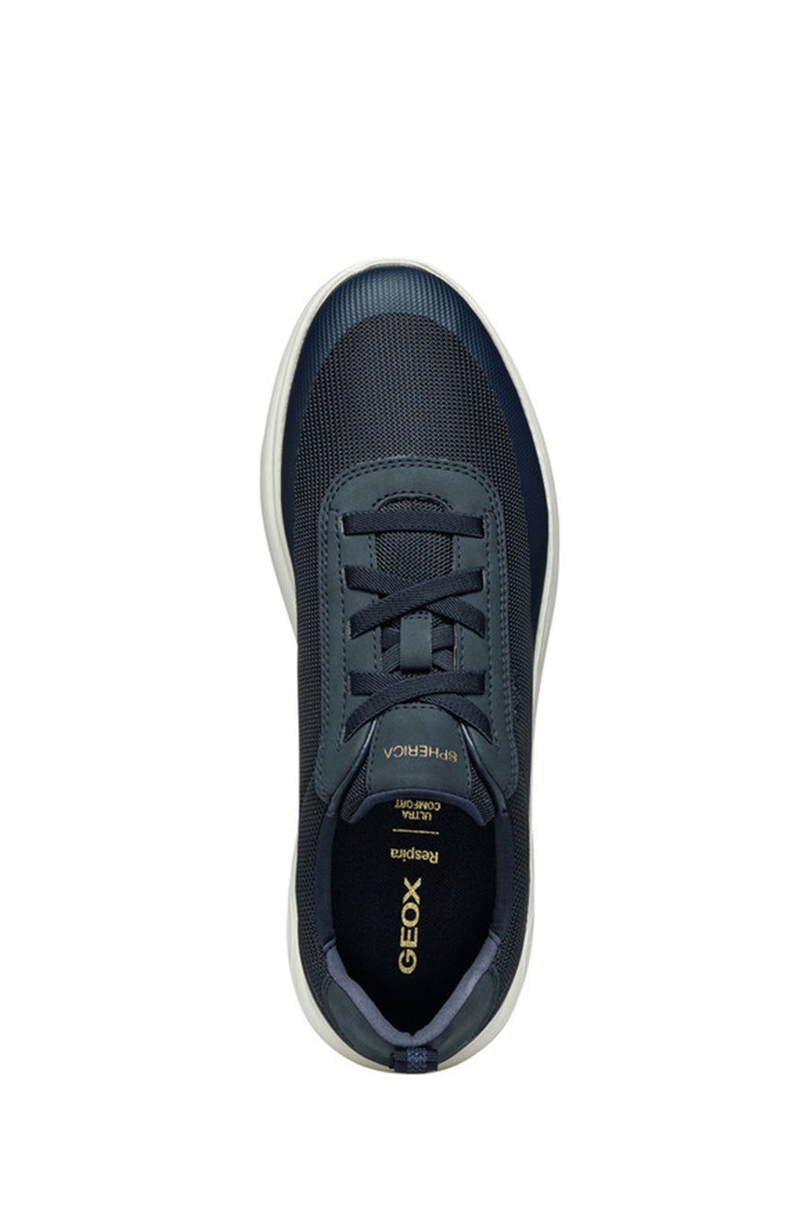 Geox Men's Navy Blue U Spherica A - Mesh + Nbk Synth Laced Fabric Sneakers