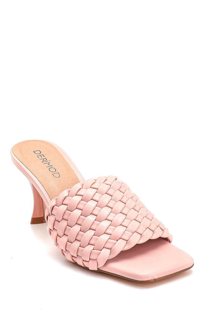 Women's Knitted Detailed Heeled Slippers