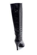 Women's Leather Thin Heeled Boots | Derimod