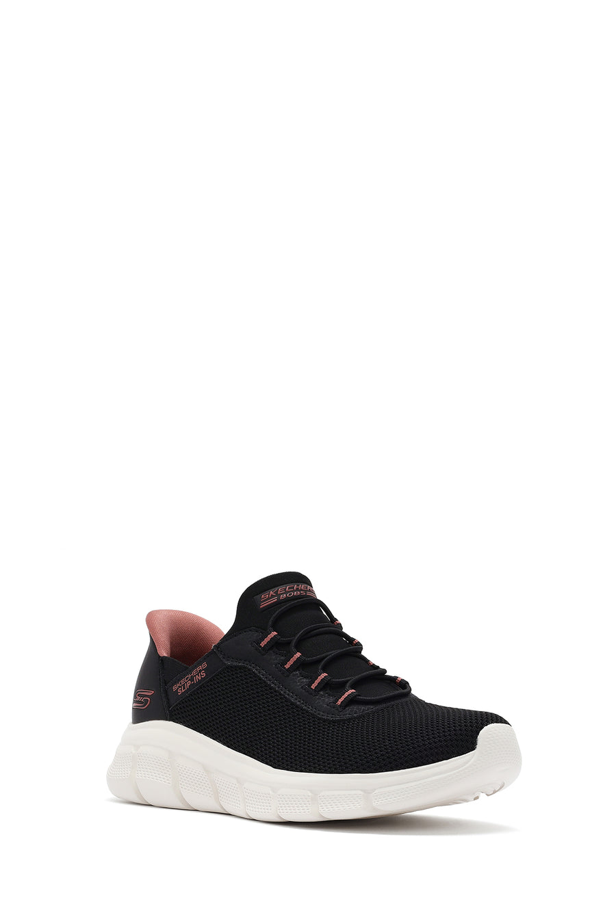 Skechers Kadın Siyah Bobs B Flex - Fan Fav Kalın Tabanlı Kumaş Sneaker