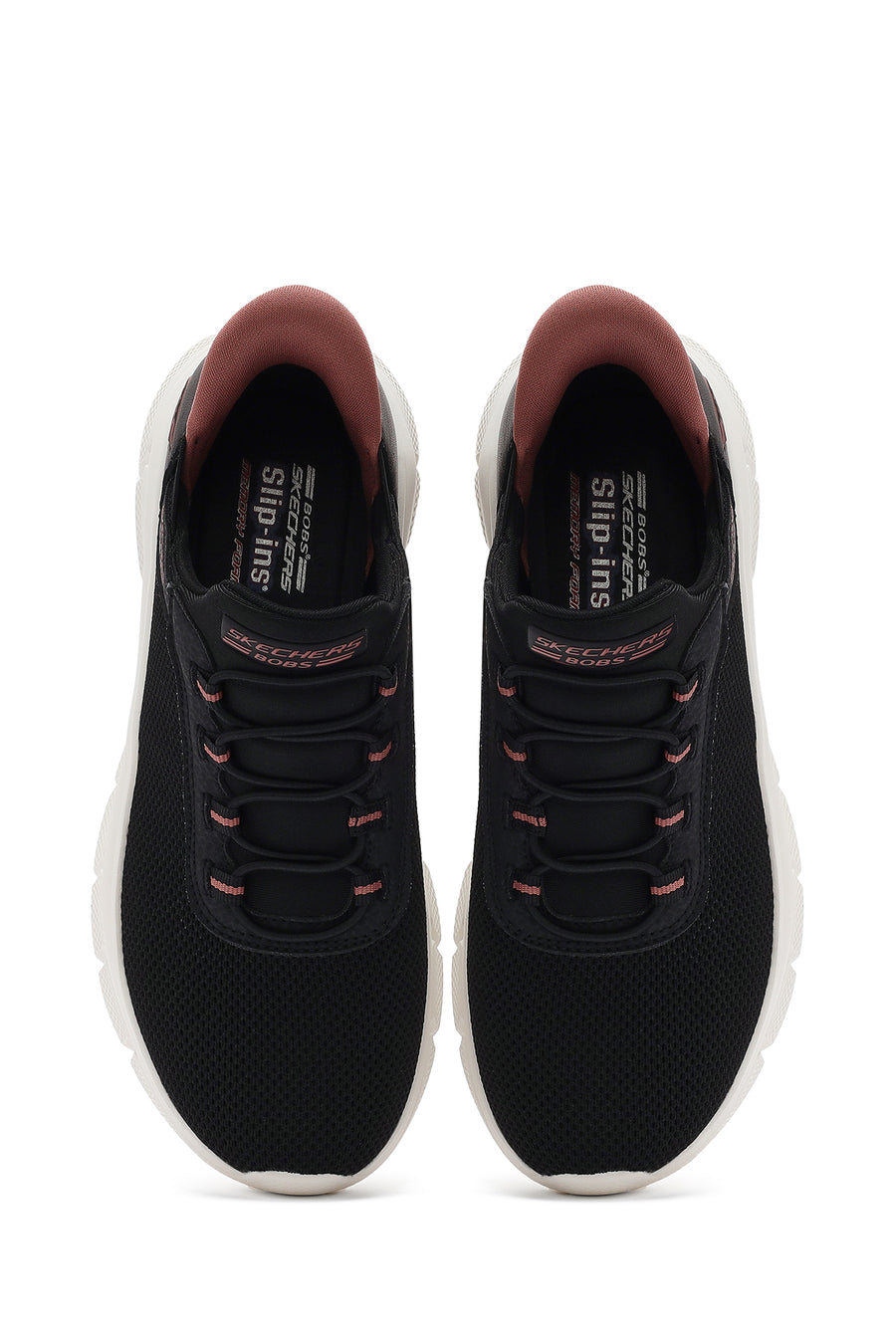 Skechers Kadın Siyah Bobs B Flex - Fan Fav Kalın Tabanlı Kumaş Sneaker