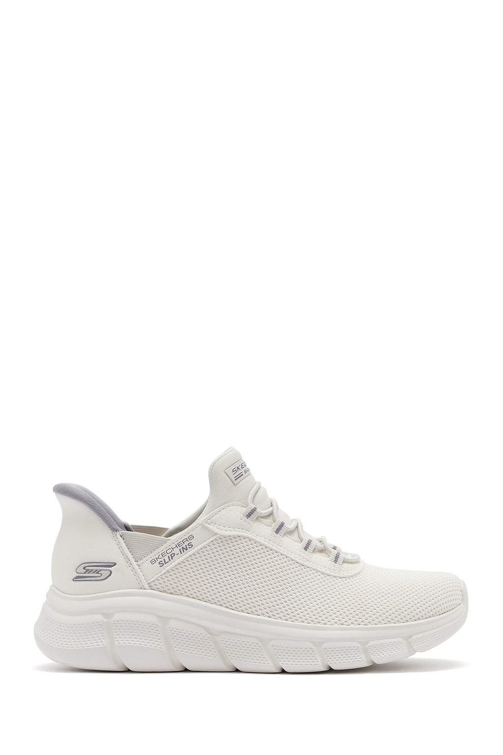 Skechers Kadın Beyaz Bobs B Flex - Fan Fav Kalın Tabanlı Kumaş Sneaker