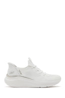 Skechers Women's White Bobs B Love - True Delight Lace-Up Chunky Sole Fabric Sneakers | Derimod
