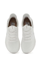 Skechers Women's White Bobs B Love - True Delight Lace-Up Chunky Sole Fabric Sneakers | Derimod