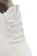 Skechers Women's White Bobs B Love - True Delight Lace-Up Chunky Sole Fabric Sneakers | Derimod