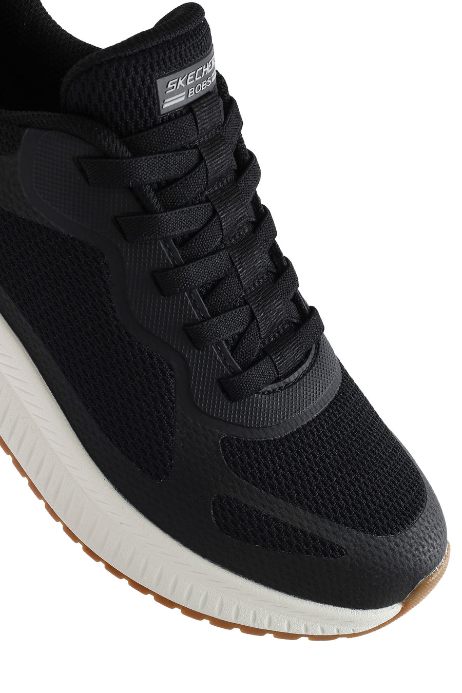 Skechers Erkek Siyah Bobs Squad Bağcıklı Kalın Tabanlı Kumaş Sneaker