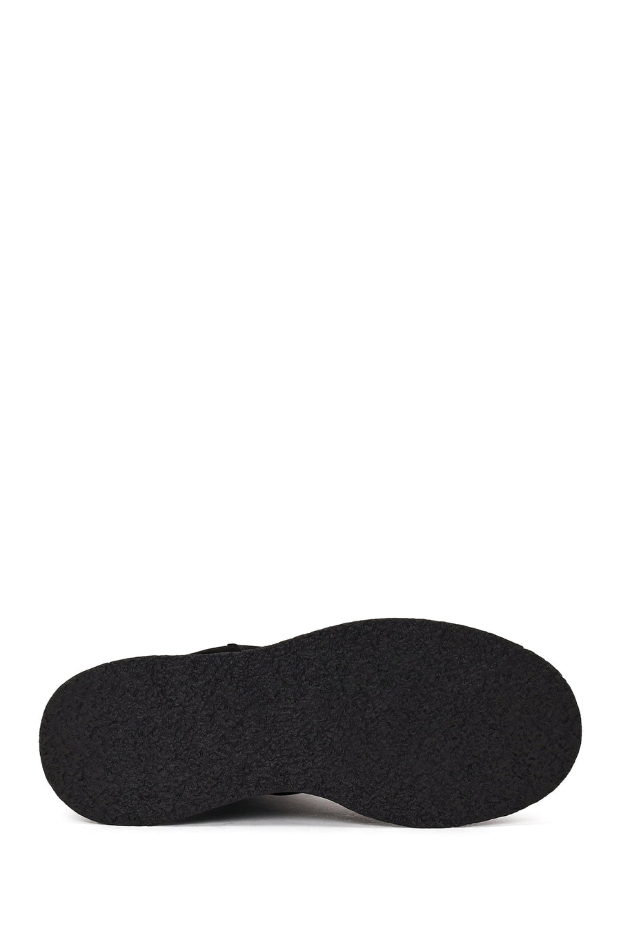 Woman Black Zip Closure Thick-Soled Suede Boots