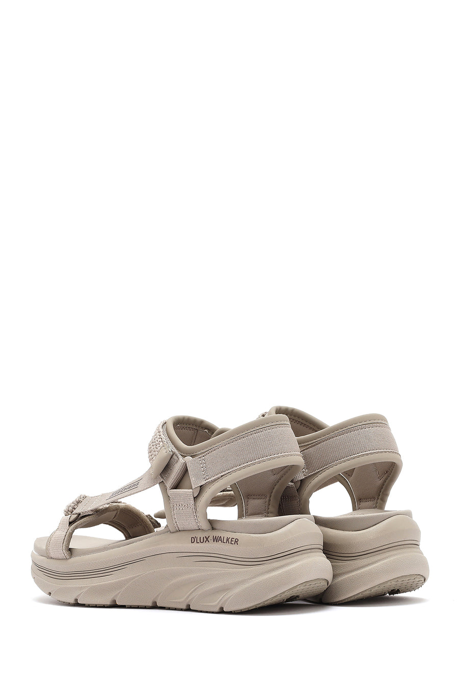 Skechers Kadın Bej D'lux Walker - Pretty Field Kalın Tabanlı Sandalet