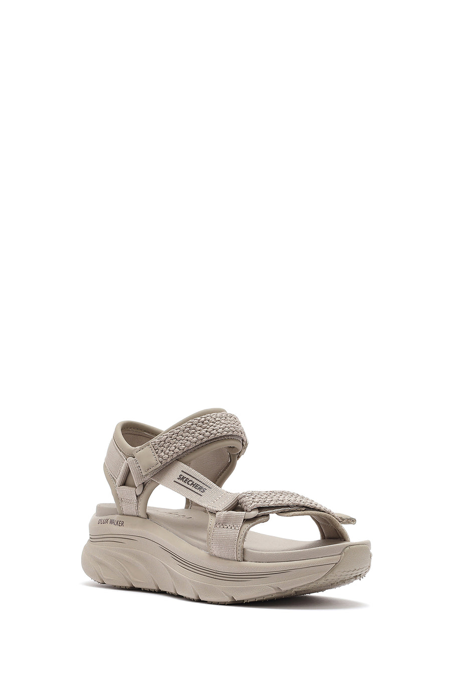 Skechers Kadın Bej D'lux Walker - Pretty Field Kalın Tabanlı Sandalet