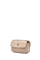Women's Beige Printed Long Strap Crossbody Bag | Derimod