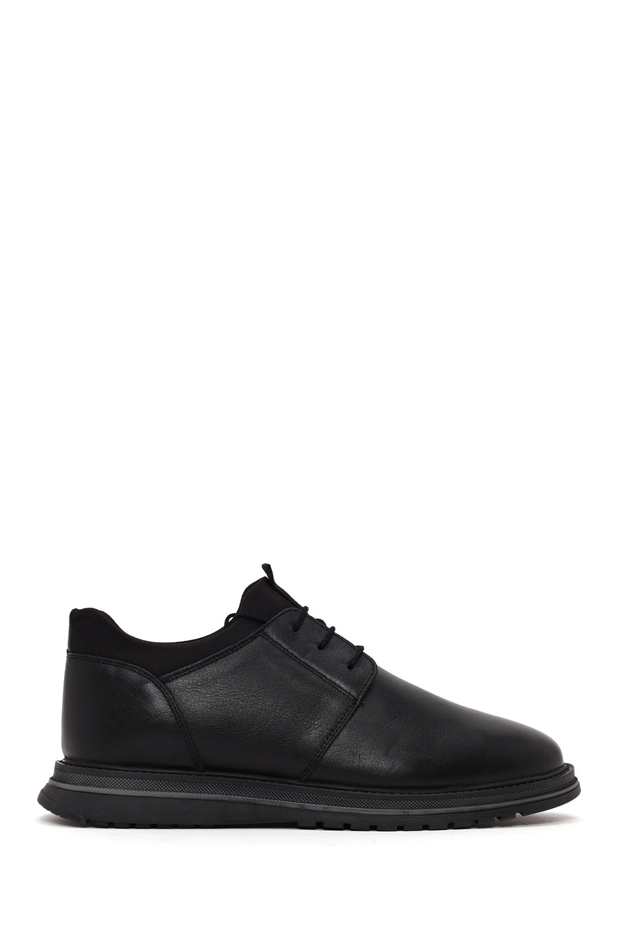 Male Black Lace-Up Leather Casual Shoes WM700008DV | Derimod