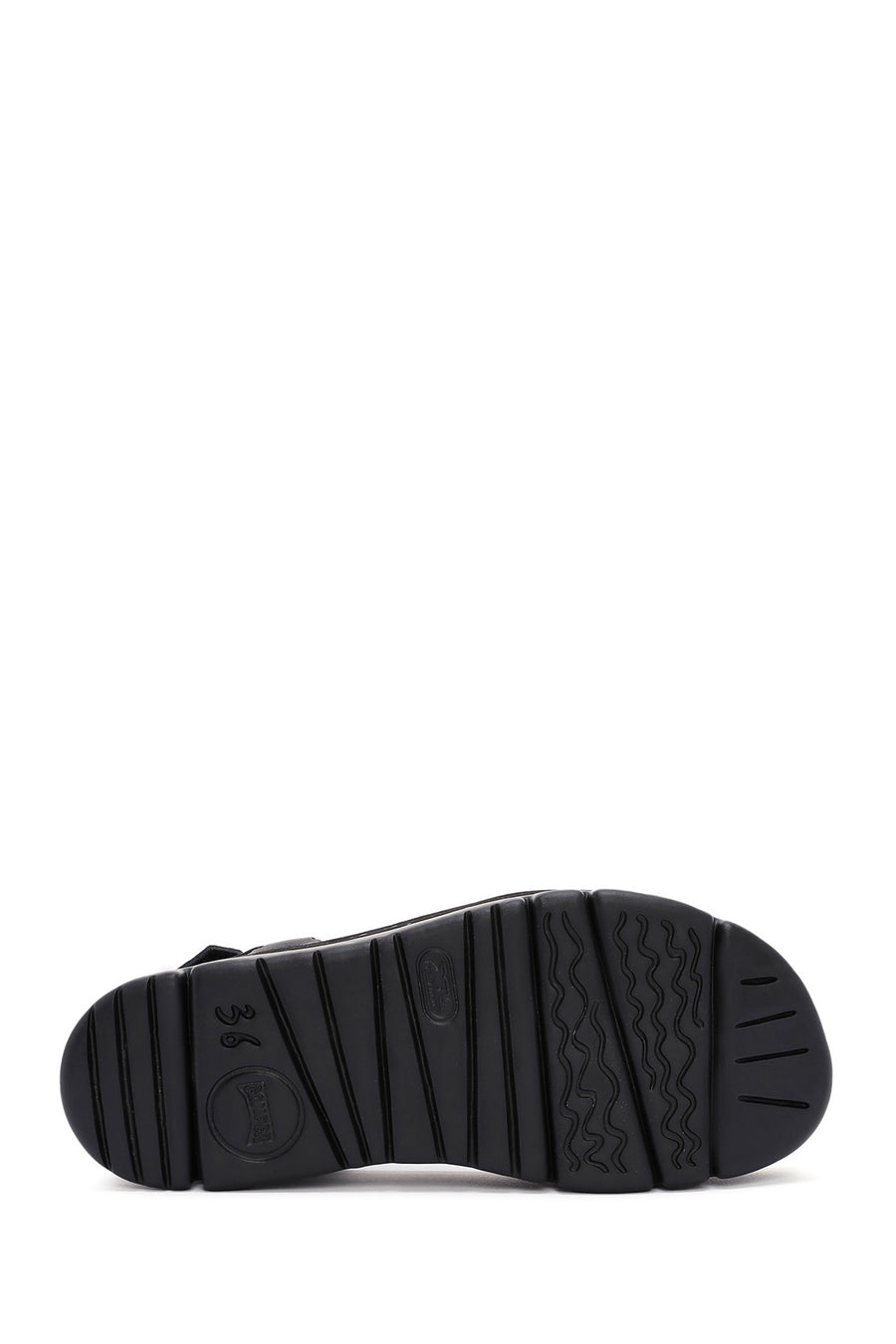 Camper Women's Black Oruga Up Thick Soled Sandals