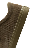 Men's Khaki Leather Suede Sneaker | Derimod