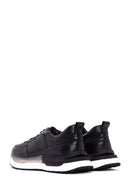 Erkek Siyah Bağcıklı Kalın Tabanlı Deri Casual Sneaker | Derimod