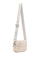 Woman Cream Long-Strap Fabric Crossbody Bag | Derimod