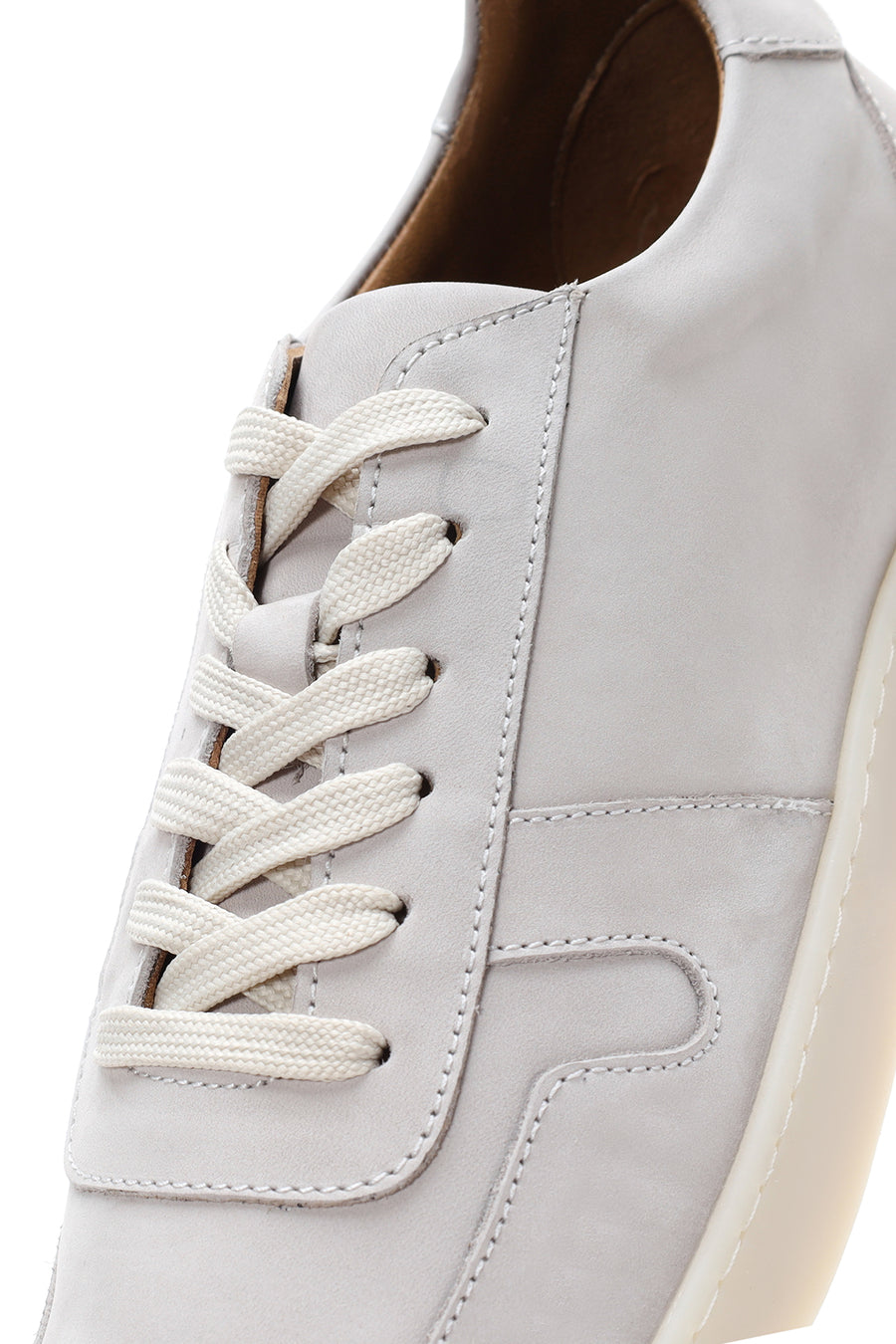 Men's Stone Color Nubuck Leather Sneaker