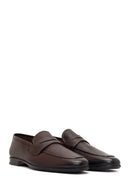 Erkek Kahverengi Deri Klasik Loafer | Derimod