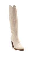 Women's Leather Heeled Boots | Derimod