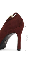 Kadın Bordo İnce Topuklu Süet Deri Stiletto | Derimod