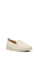 Kadın Krem Deri Konfor Loafer | Derimod
