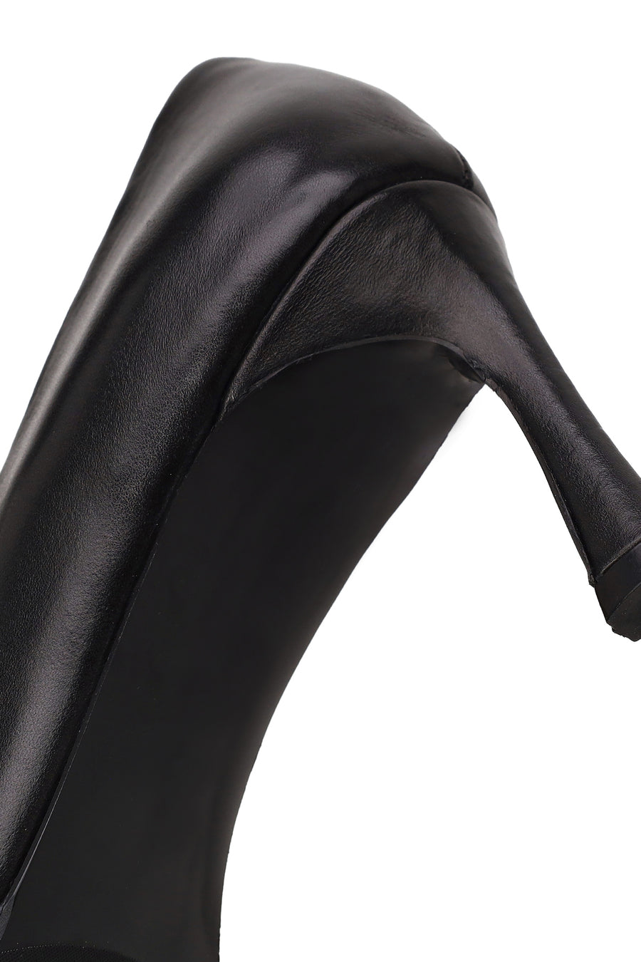 Kadın Siyah İnce Topuklu Deri Stiletto