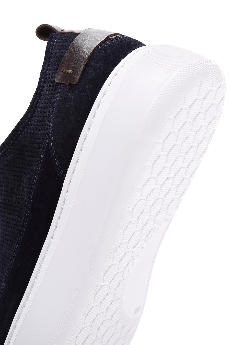 Erkek Lacivert Bağcıklı Süet Deri Sneaker