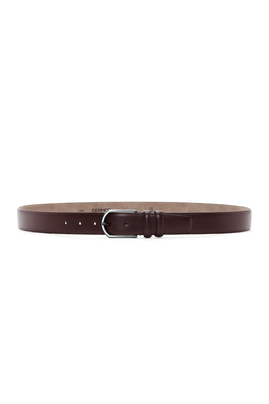 Men's Burgundy Leather Belt