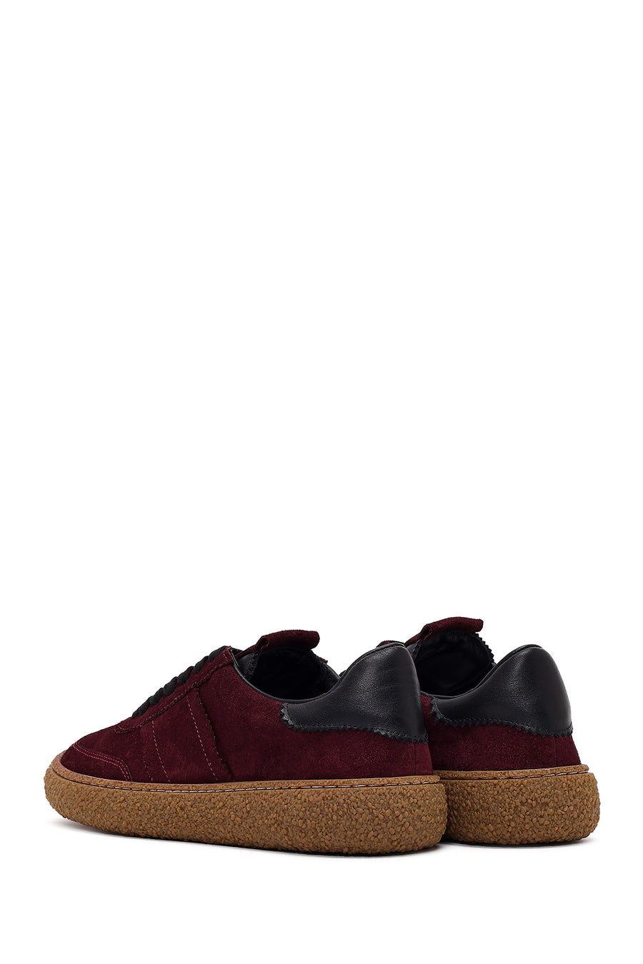 Kadın Bordo Süet Deri Sneaker