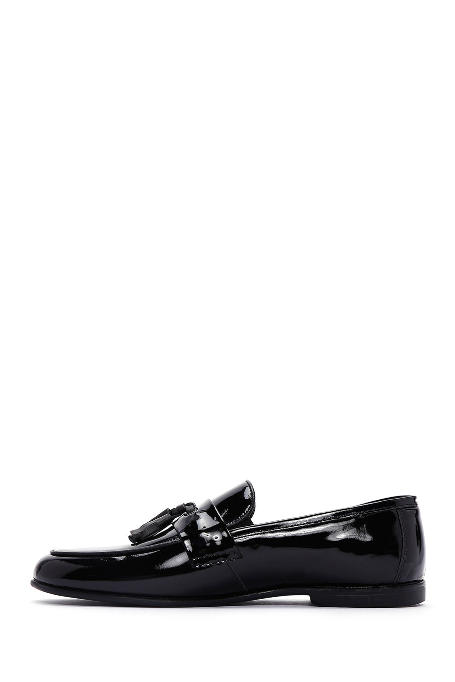 Men's Black Leather Patent Leather Classic Loafer