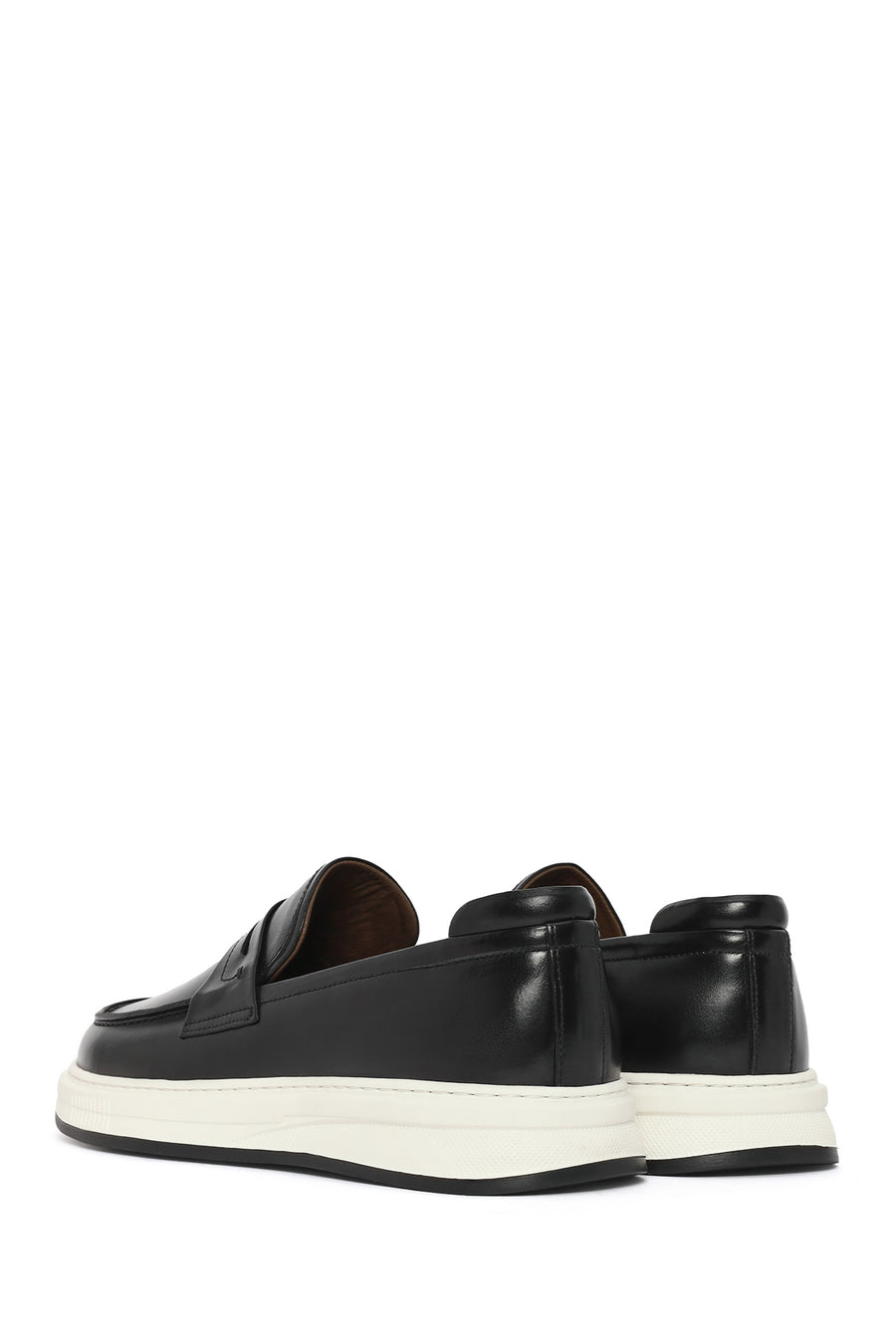 Erkek Siyah Deri Casual Loafer