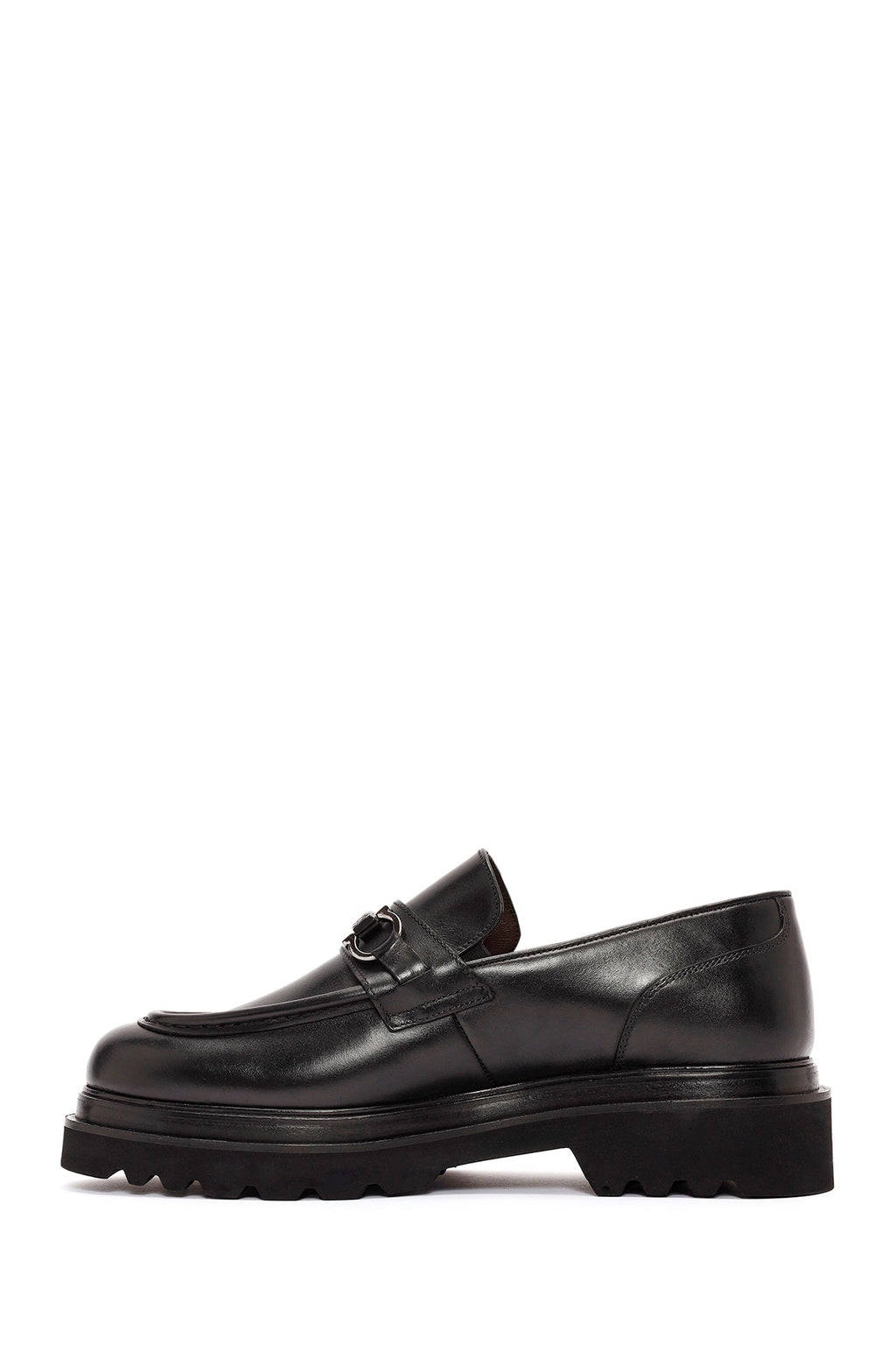Erkek Siyah Deri Casual Loafer