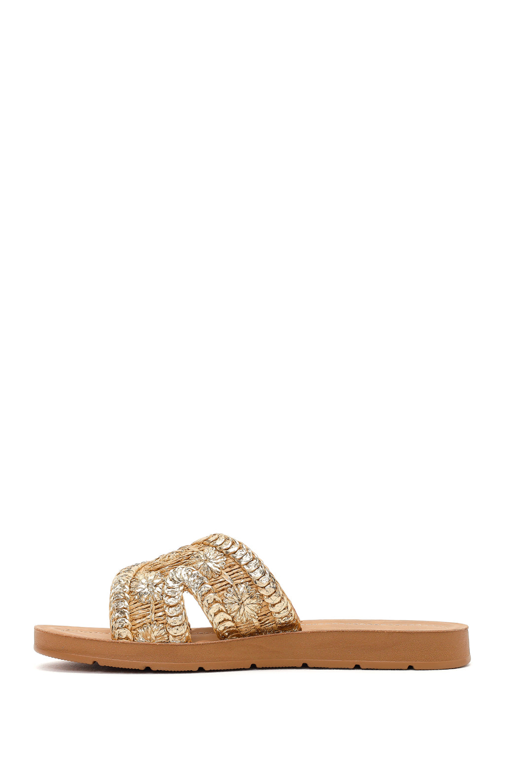 Kadın Altın Hasır Terlik