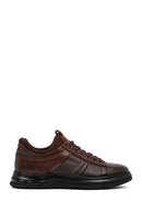 Erkek Kahverengi Bağcıklı Deri Casual Sneaker | Derimod