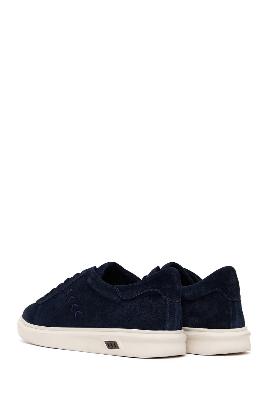 Erkek Lacivert Bağcıklı Süet Deri Sneaker