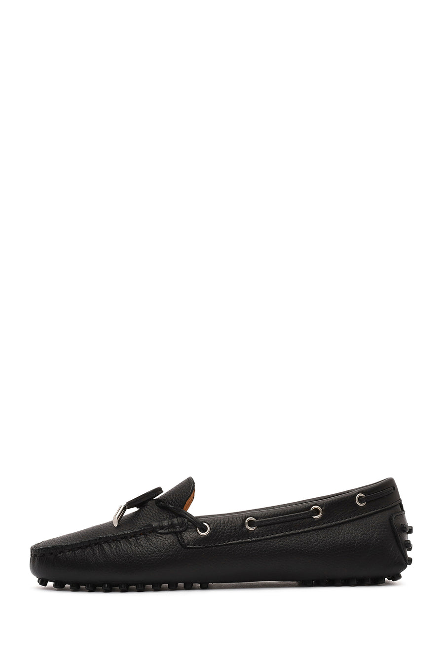 Woman Black Leather Loafer