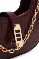 Woman Bardo Long Strap Crocodile-Embossed Shoulder Bag | Derimod