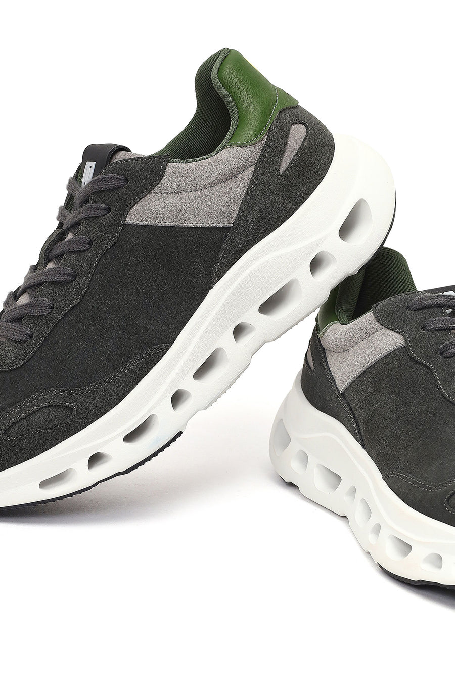 Derimod Studio Erkek Koyu Yeşil Bağcıklı Kalın Tabanlı Sneaker